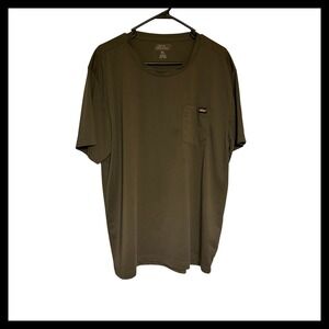 Dickies Men's XL Olive Green Pocket T-Shirt 100% Polyester Short Sleeve Workwear